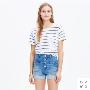 Madewell High Rise Button Front Shorts | Size 24